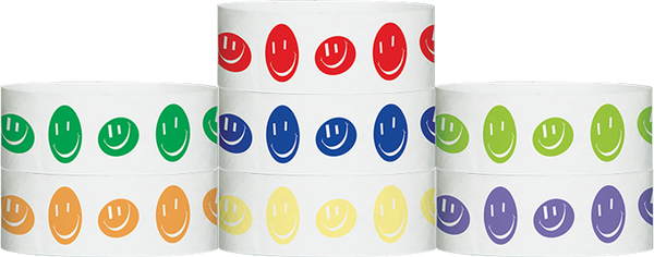 Tyvek® 1" X 10" Happy Face Wristbands