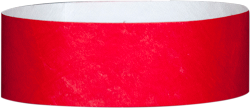 A Tyvek® 1" solid Red wristband