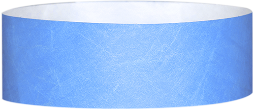 A Tyvek® 1" solid Sky Blue wristband