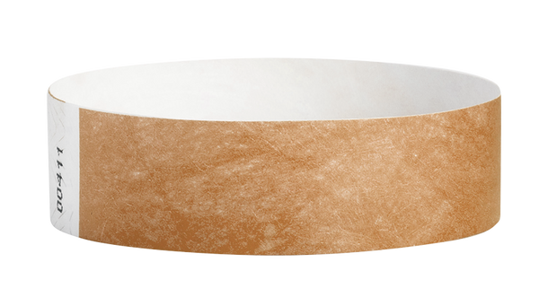 A Tyvek®  3/4" x 10" Sheeted Solid Mocha wristband