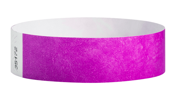 A Tyvek®  3/4" x 10" Sheeted Solid Pantone Purple wristband