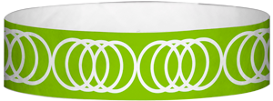 A Tyvek® 3/4" X 10" Coil Neon Lime wristband