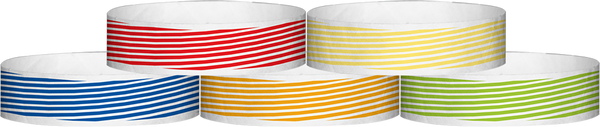 A Tyvek® 3/4" X 10" Stripes wristbands