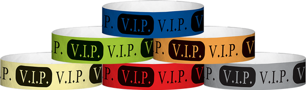 A Tyvek® 3/4" X 10" VIP Wristbands