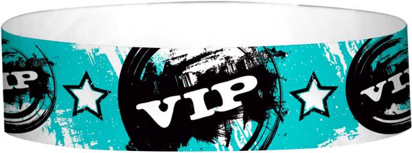 A Tyvek® 3/4" X 10" VIP Vintage Blue Wristband
