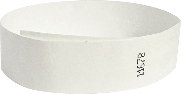 Custom 1 Stub 1" Tyvek® Full Color Imprint Wristbands